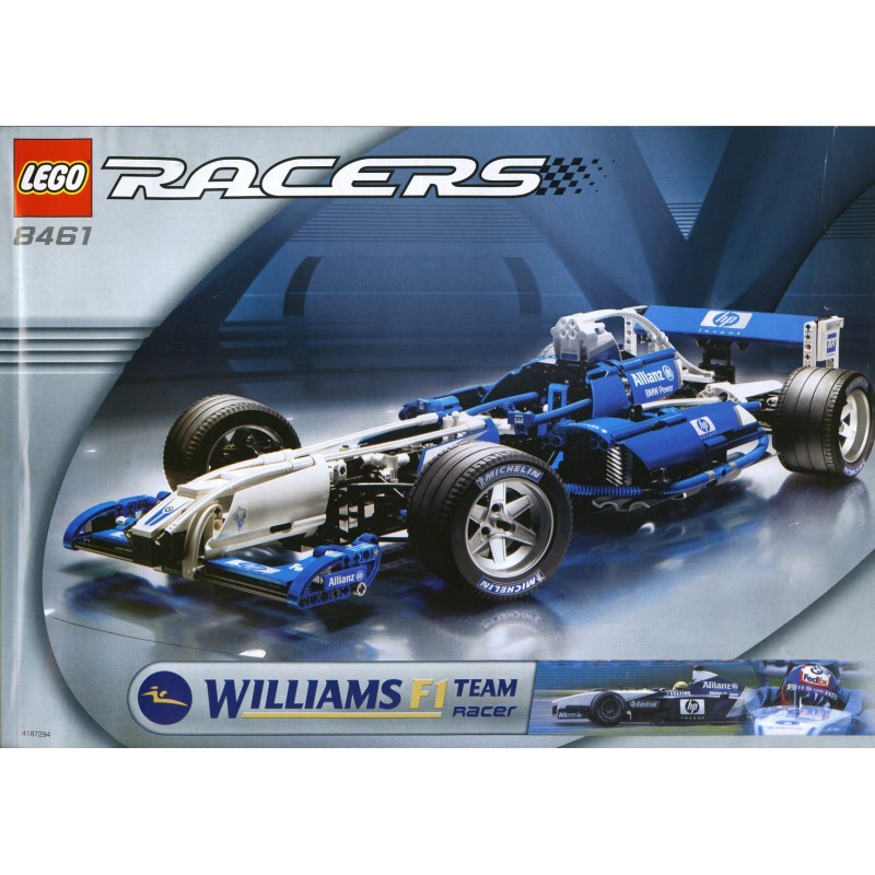 Precut Aufkleber passend für LEGO 8461,Sticker Williams F1 Team Racer Custom 