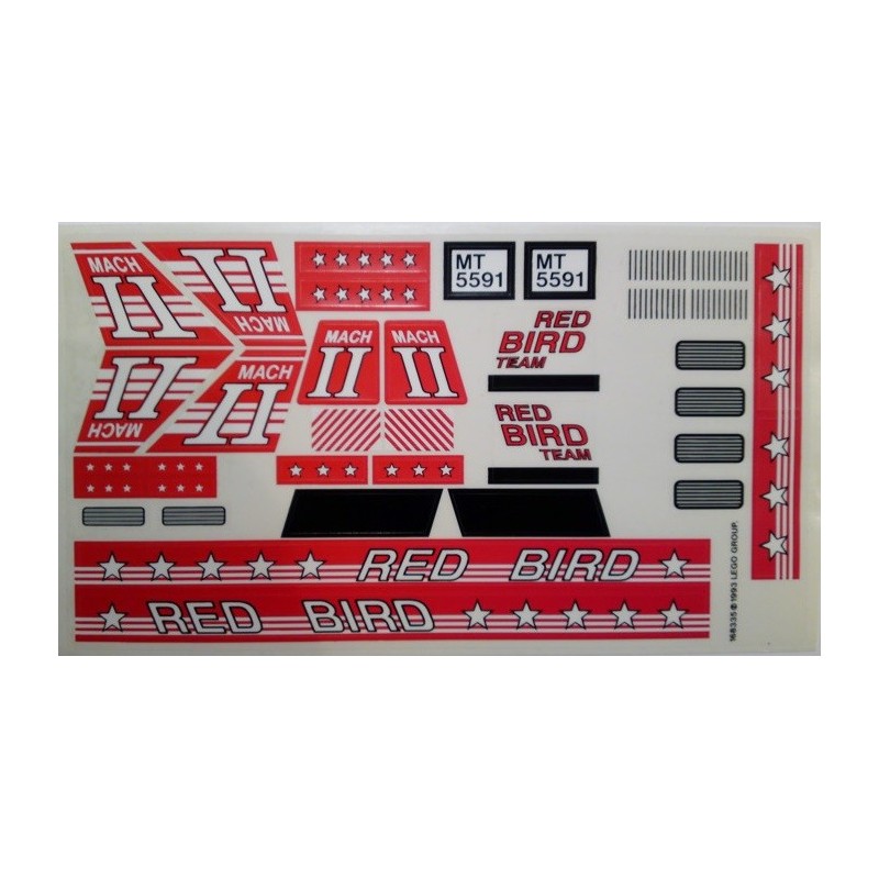 Precut Aufkleber passend für LEGO 5591 Sticker Model Team Mach II Red Bird Rig 